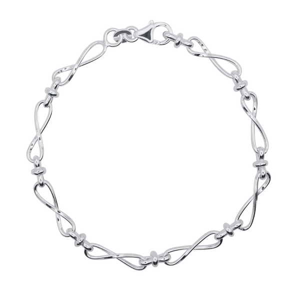 The Daisy - Handmade Sterling Silver Bracelet - 7.5" - Lobster Clasp